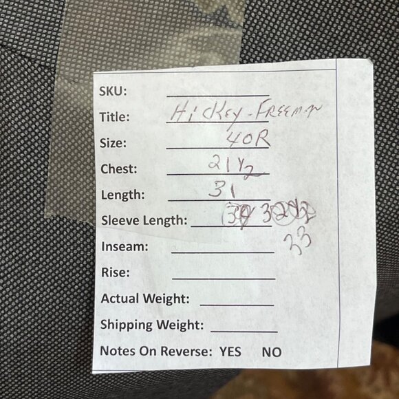 Hickey Freeman Boardroom Gray 100% Wool Two Button Suit Jacket Blazer Size 40R - Picture 14 of 14